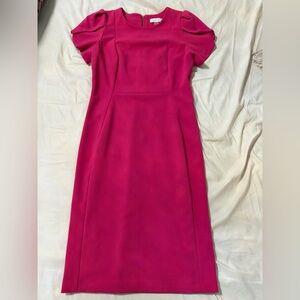 Calvin Klein Fuchsia Midi Dress